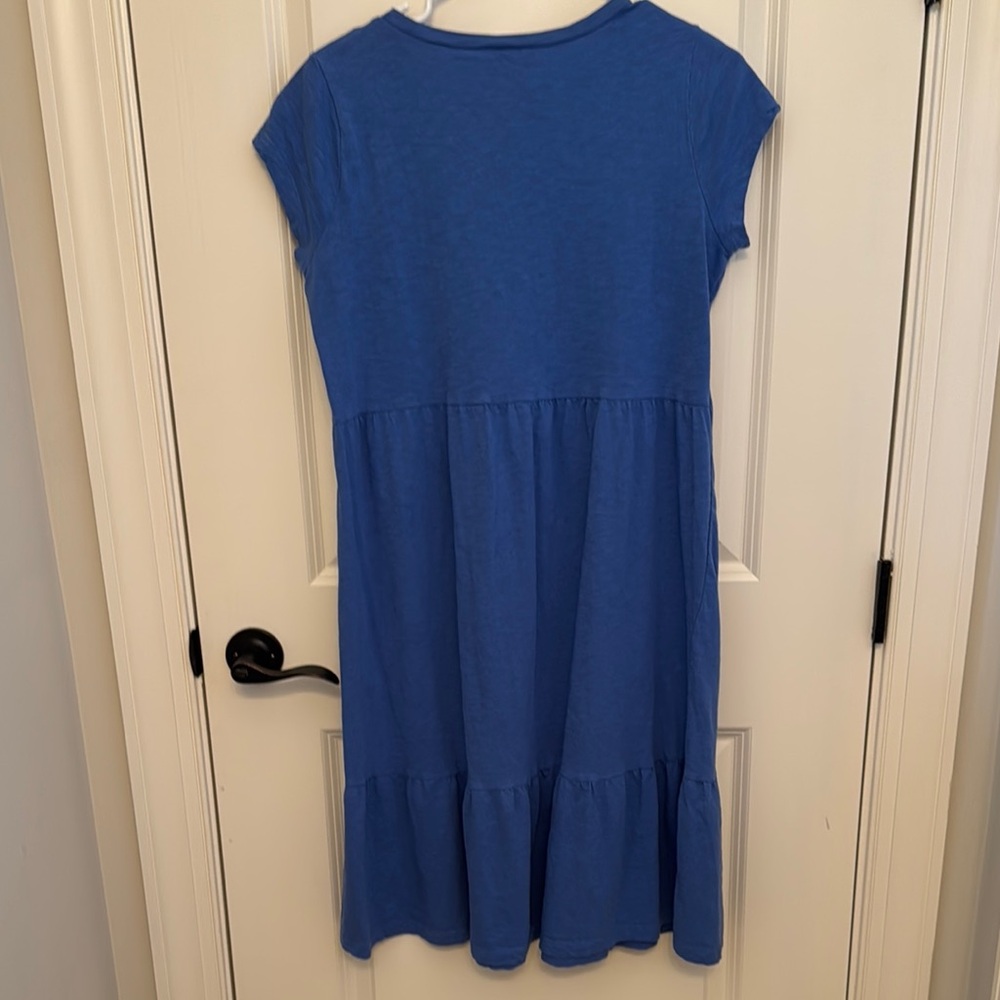 LOFT Blue Tiered‎ Midi Sundress - Picture 4 of 4